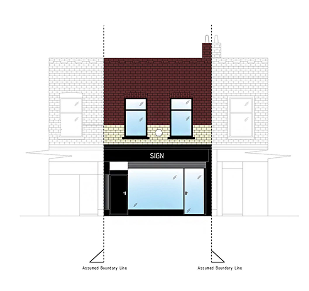 357 Roman Road, London, E3 5QR, United Kingdom, Signage Application Main Drawing